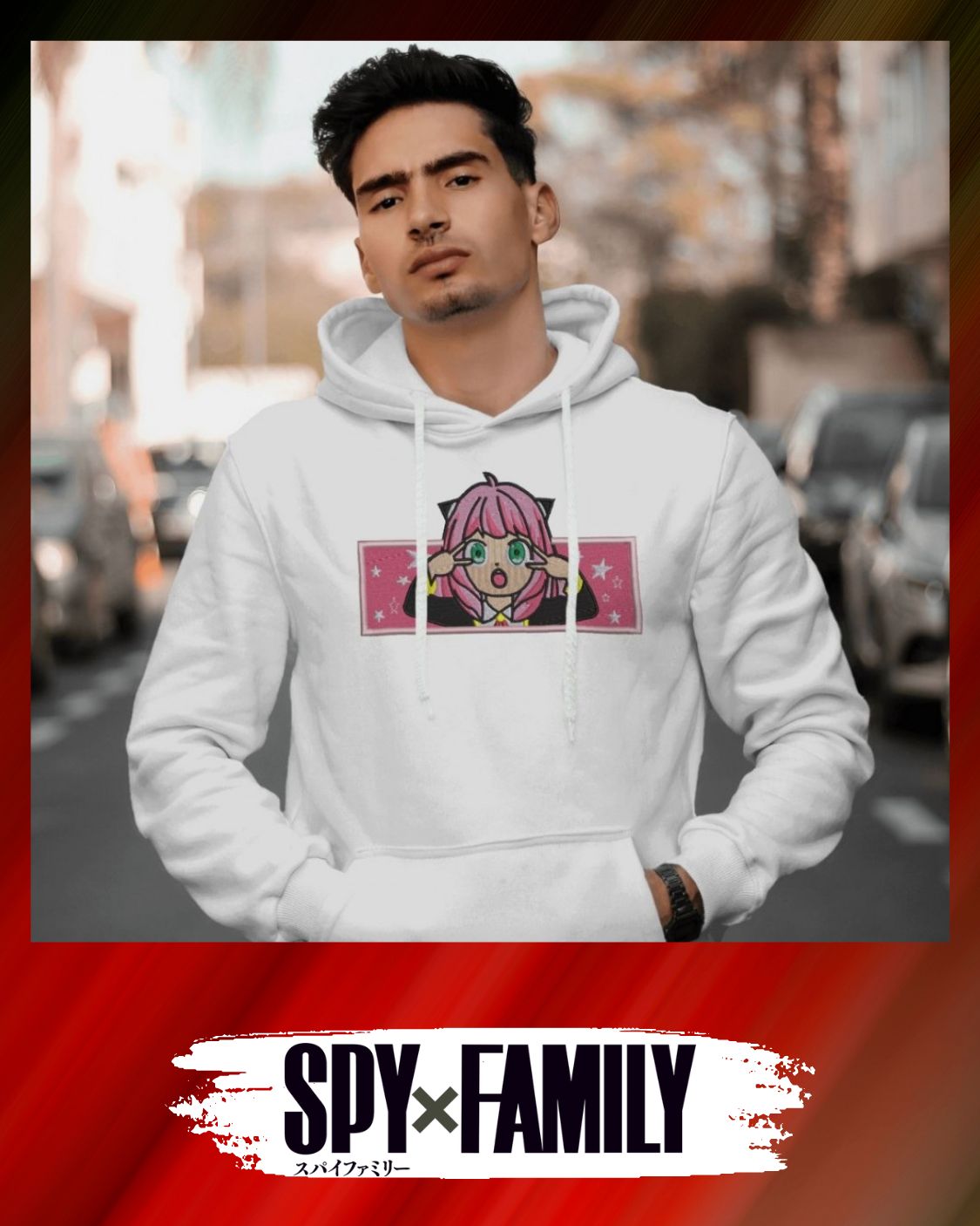 spy x family embroidery hoodie