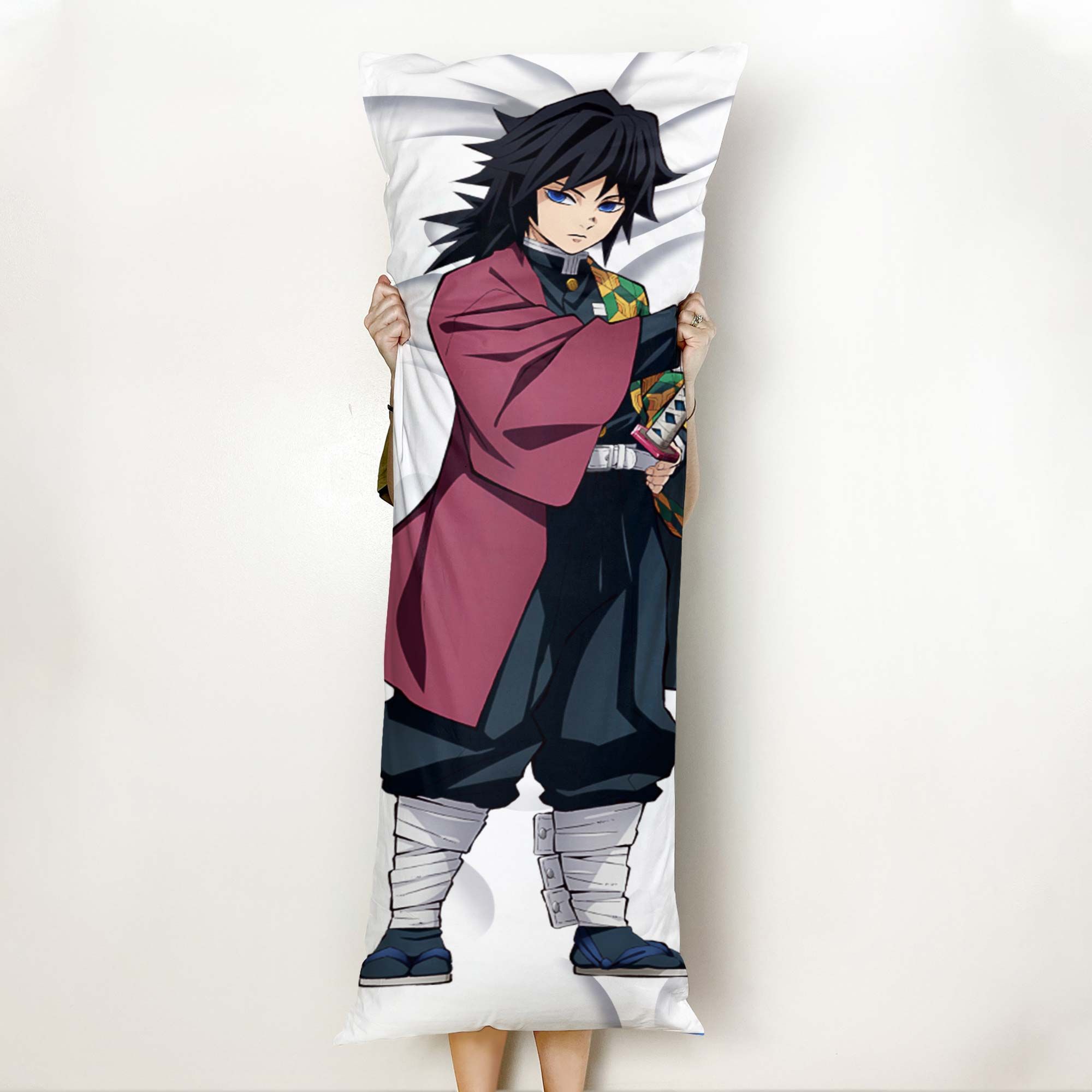 Giyuu Tomioka Body Pillow Dakimakura Cover Custom Kimetsu Anime Gifts OT2102