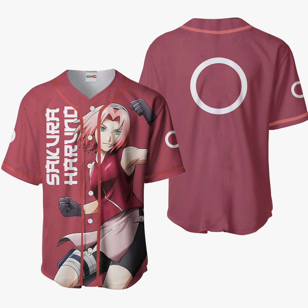 Sakura Haruno Baseball Jersey Shirts Custom Naruto Anime OT2102