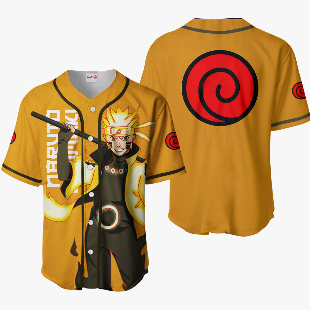 Naruto Uzumaki Bijuu Mode Baseball Jersey Shirts Custom Naruto Anime OT2102