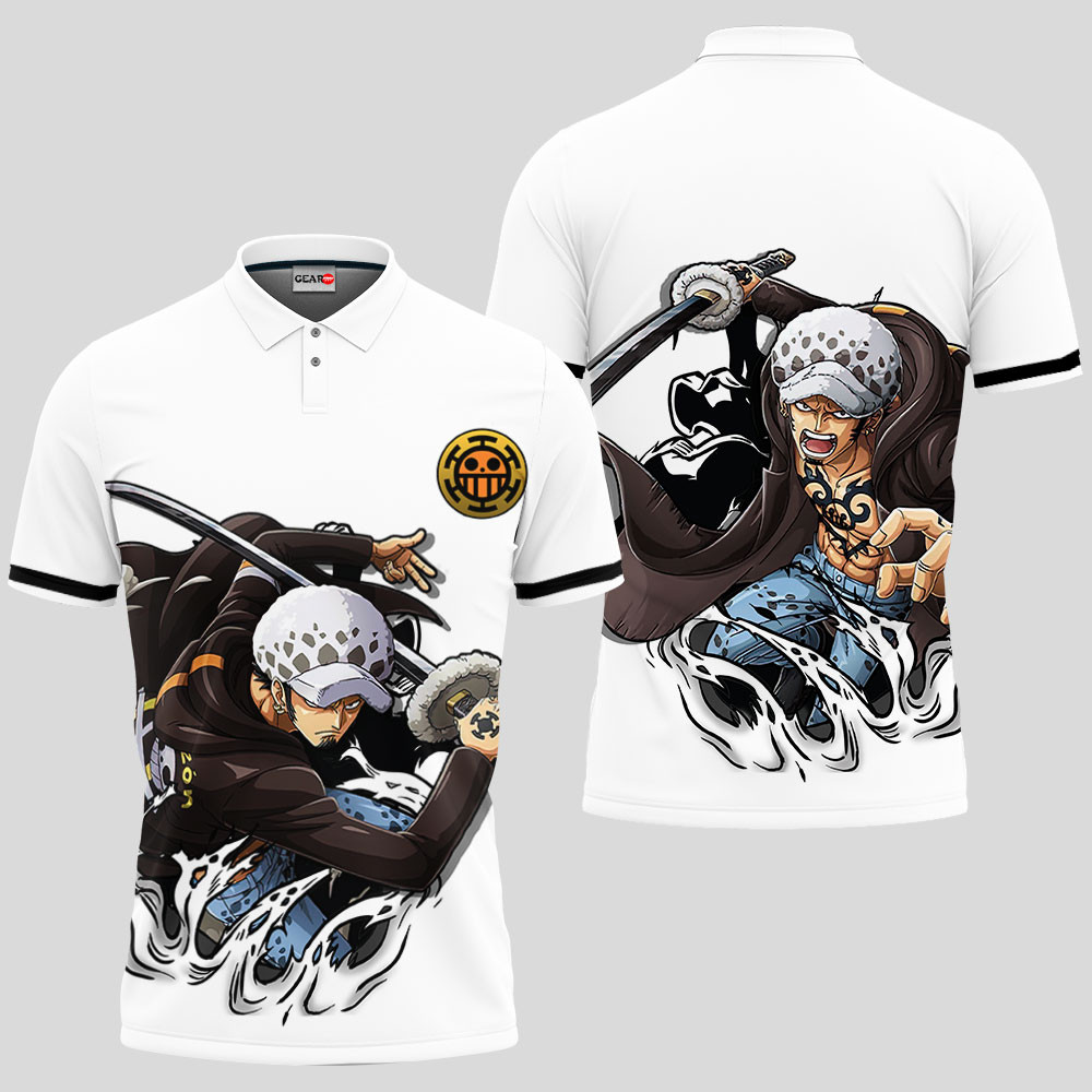 Trafalgar Law Polo Shirt Custom Anime One Piece For Fans OT2102