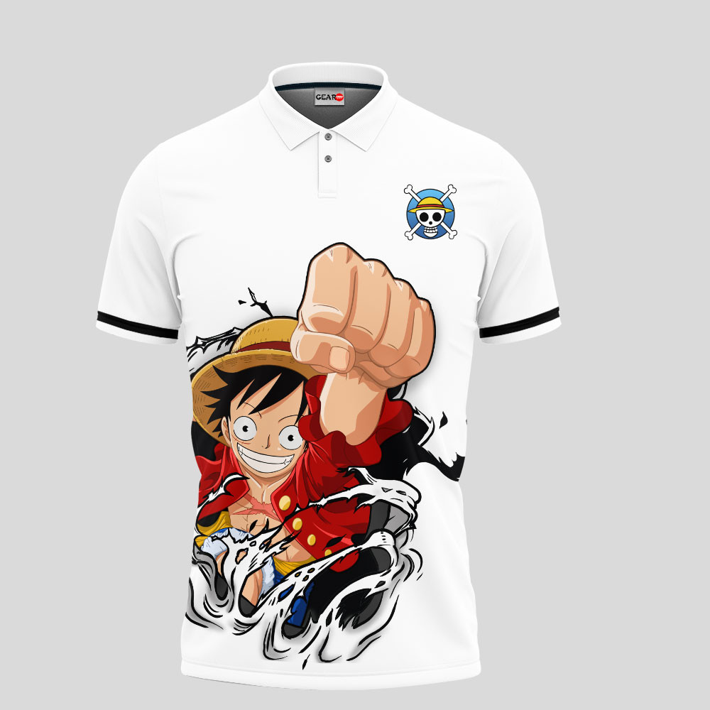 Luffy Polo Shirt Custom Anime One Piece For Fans OT2102