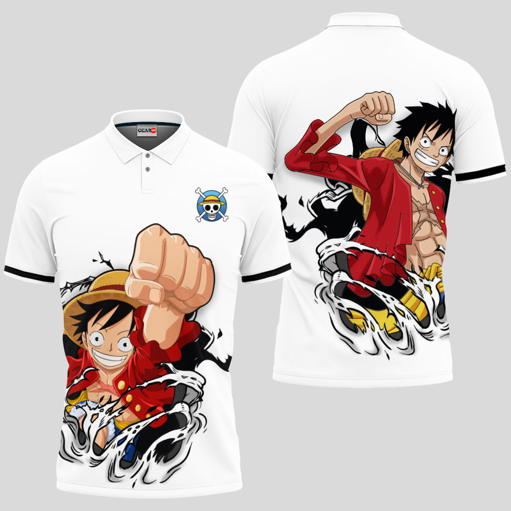Luffy Polo Shirt Custom Anime One Piece For Fans OT2102
