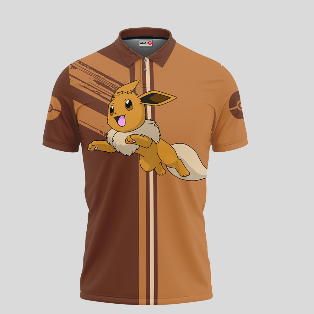 Eevee Polo Shirts Custom Pokemon Anime OT2102