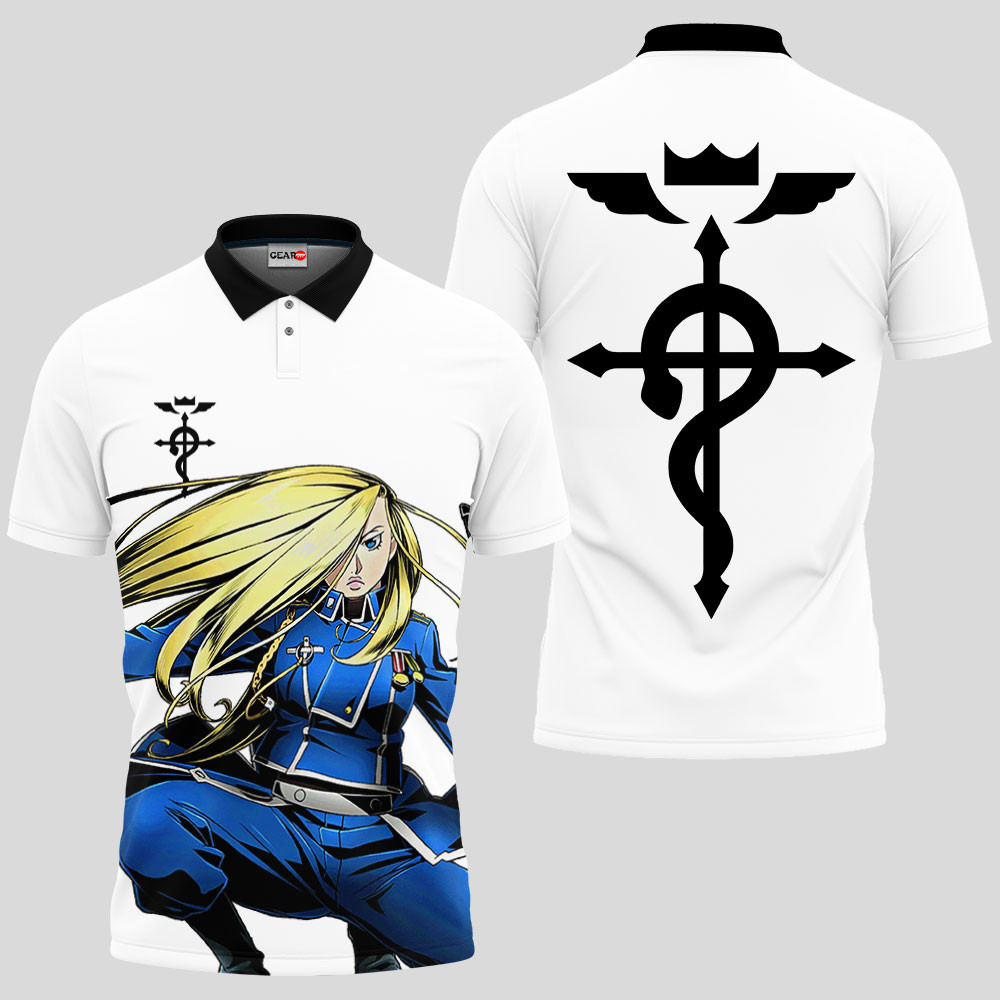 Olivier Mira Armstrong Polo Shirts Custom Fullmetal Alchemist Anime OT2102