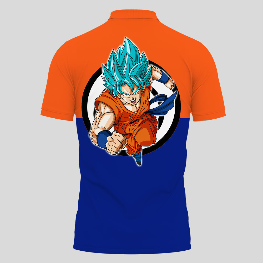Goku Blue Polo Shirts Dragon Ball Custom Anime OT2102