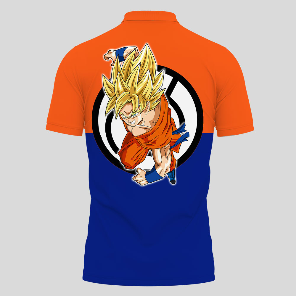 Goku SSJ Polo Shirts Dragon Ball Custom Anime OT2102