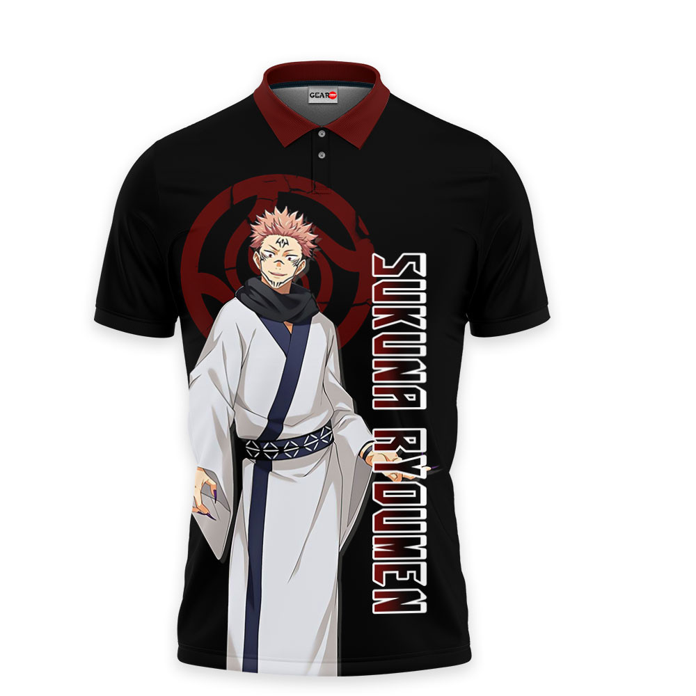 Sukuna Polo Shirts Jujutsu Kaisen Custom Anime OT2102