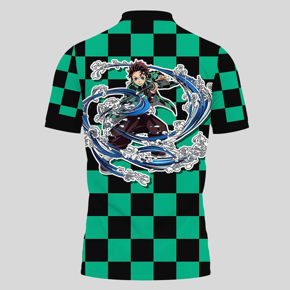 Tanjiro Water Breathing Polo Shirts Kimetsu Custom Anime OT2102