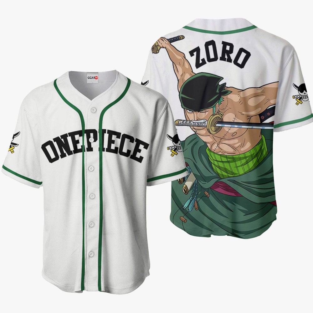 Roronoa Zoro Baseball Jersey Shirts One Piece Custom Anime OT2102