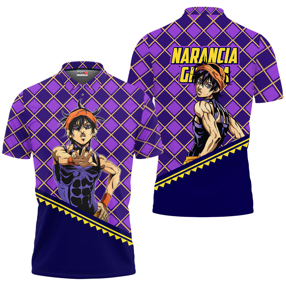 Narancia Ghirga Polo Shirts JJBA Custom Anime OT2102
