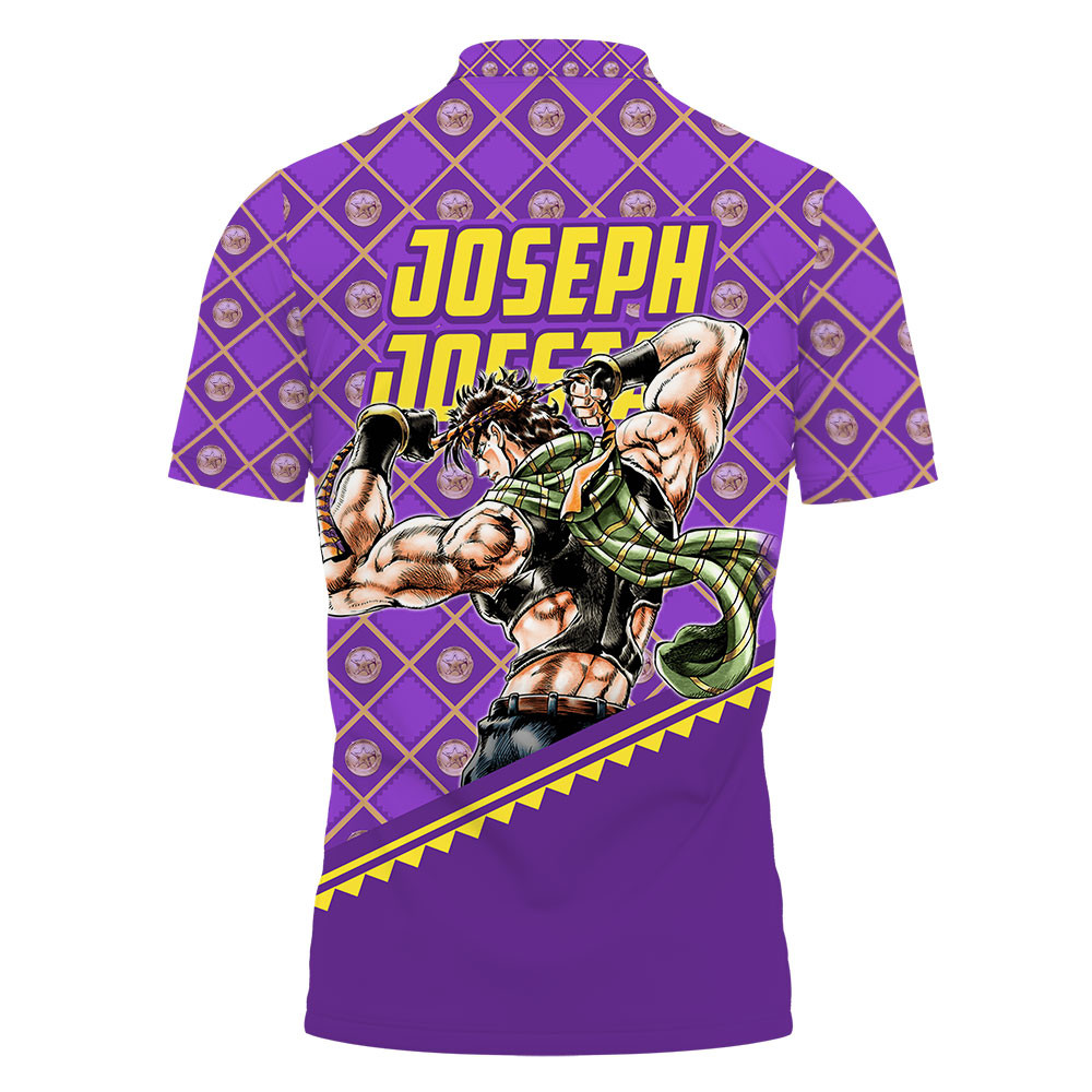 Joseph Joestar Polo Shirts JJBA Custom Anime OT2102