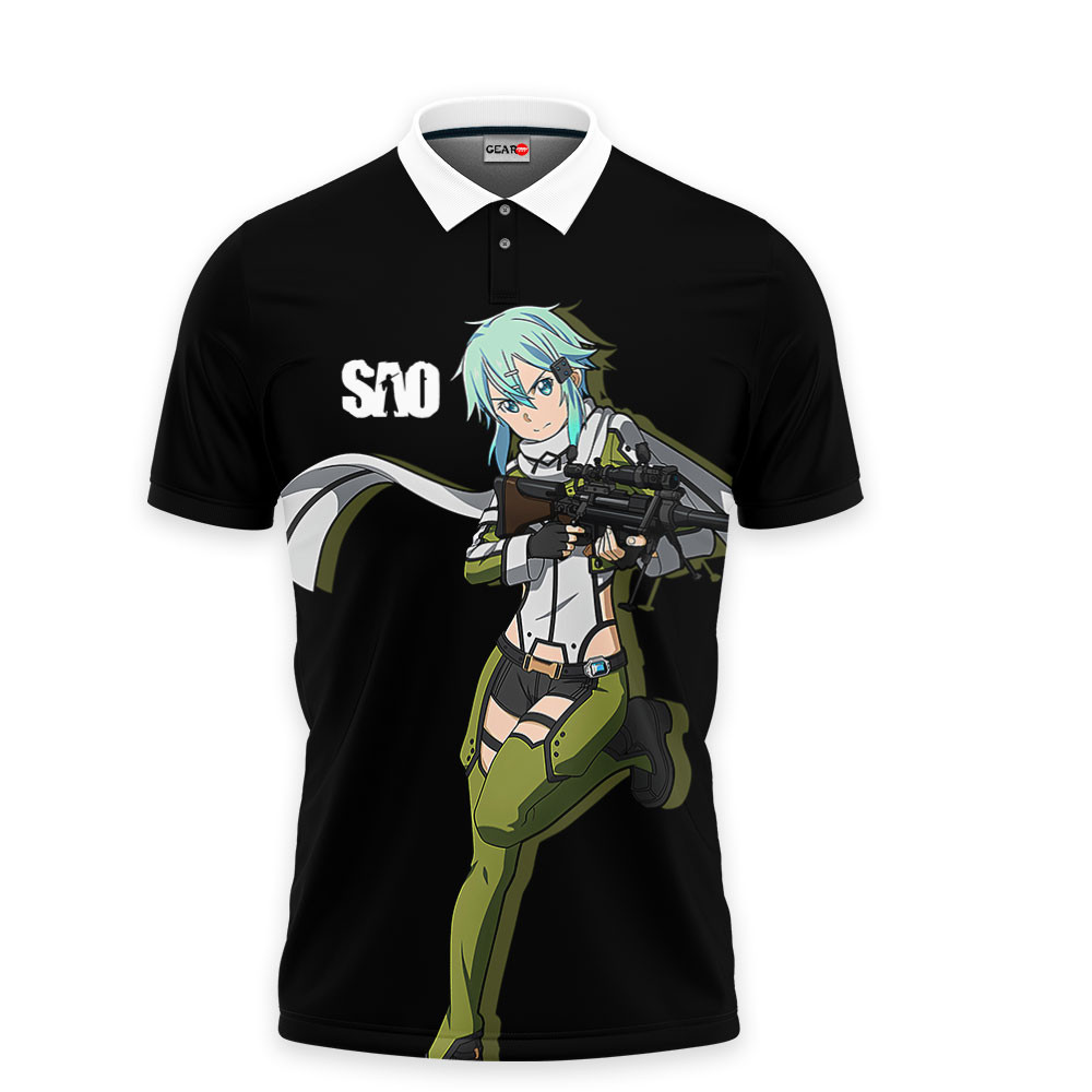 Sinon Polo Shirts Sword Art Online Custom Anime OT2102