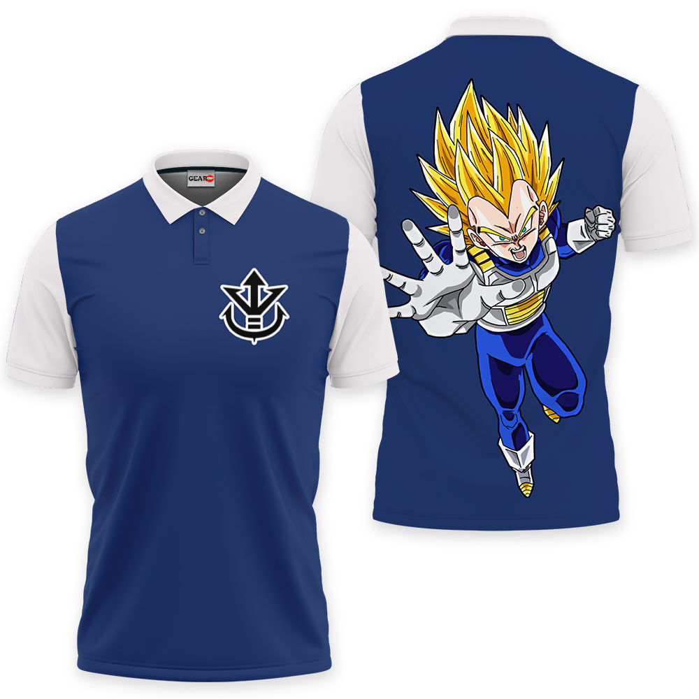 Vegeta Super Saiyan Polo Shirts Dragon Ball Custom Anime OT2102