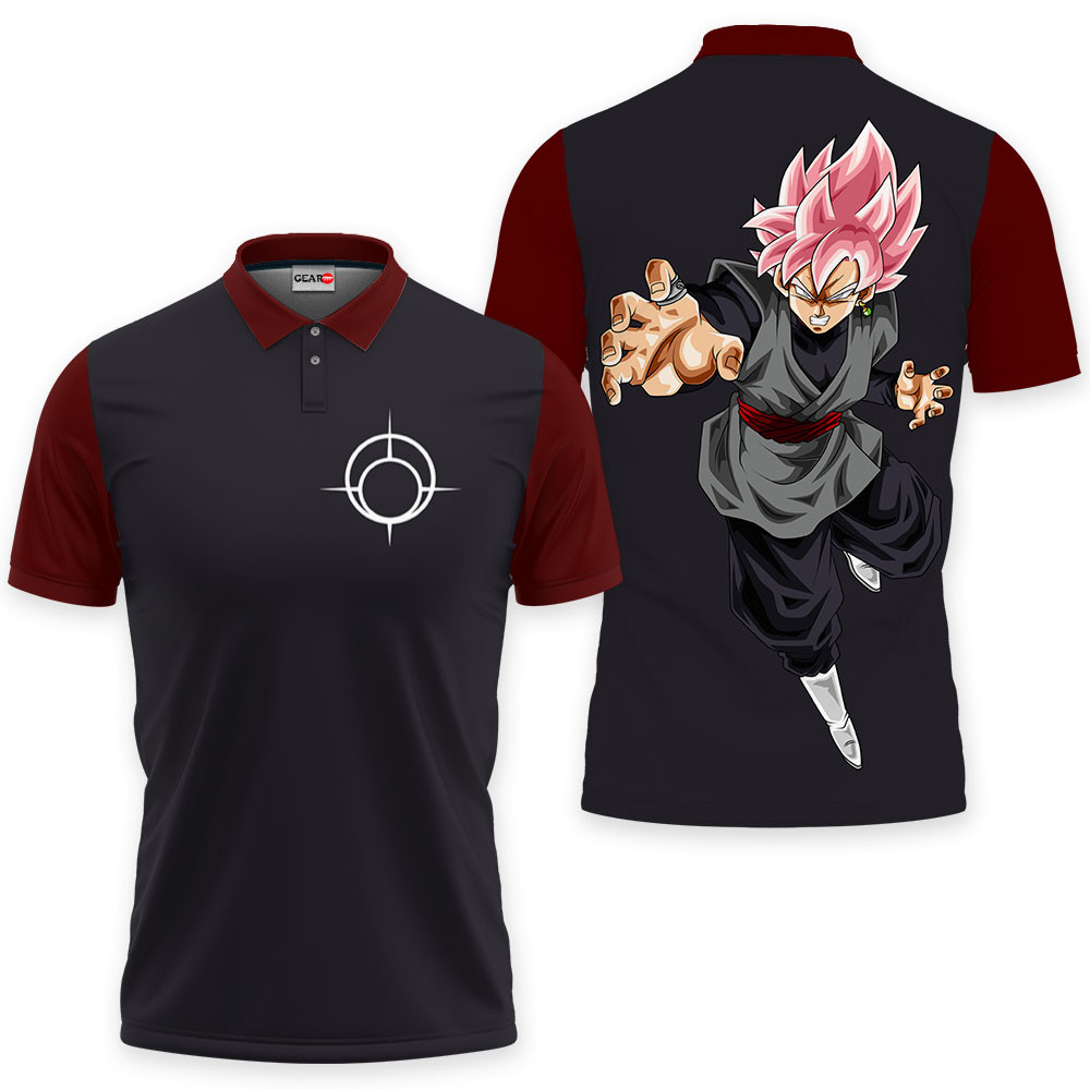 Goku Black Rose Polo Shirts Dragon Ball Custom Anime Gift For Fans OT2102