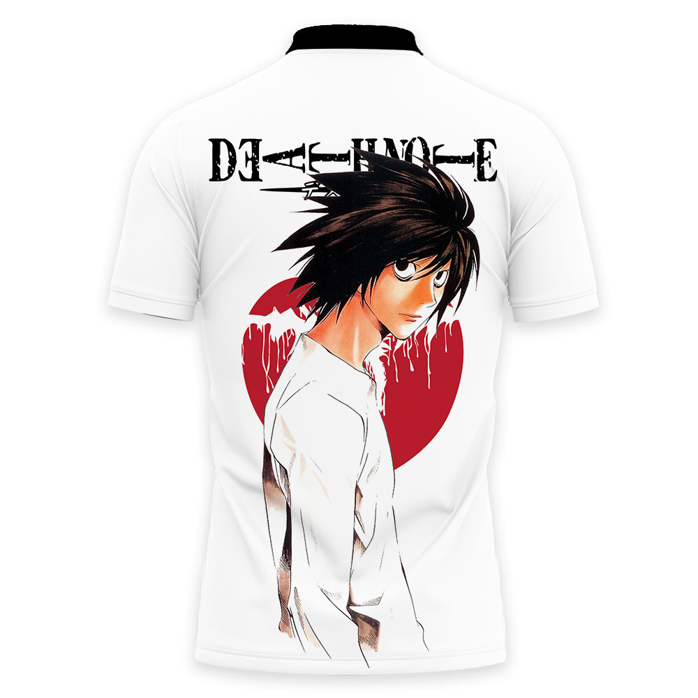 L Lawliet Polo Shirts D-note Custom Anime For Fans OT2102