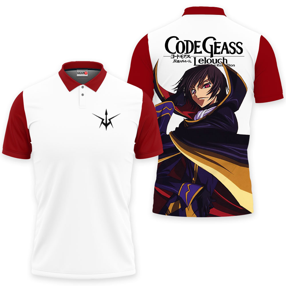Lelouch Lamperouge Polo Shirts Code Geass Custom Anime For Fans OT2102