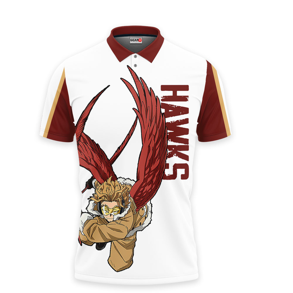 Hawks Polo Shirts My Hero Academia Custom Anime OT2102