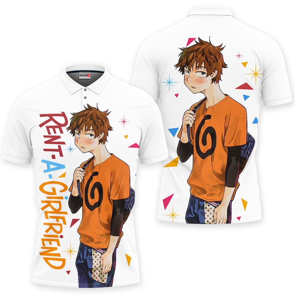 Kazuya Kinoshita Polo Shirts Rent A Girlfriend Custom Anime OT2102