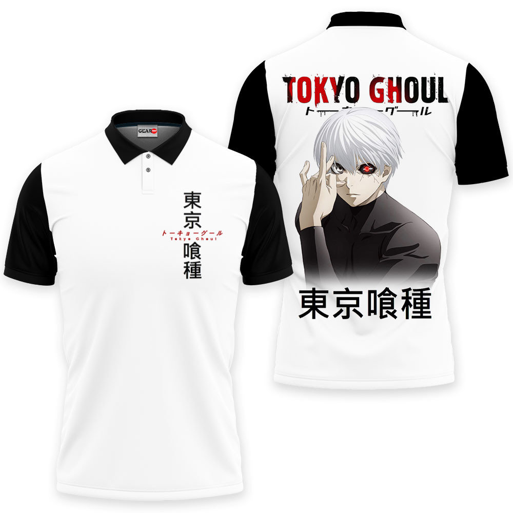 Ken Kaneki Polo Shirts Tokyo Ghoul Custom Anime OT2102