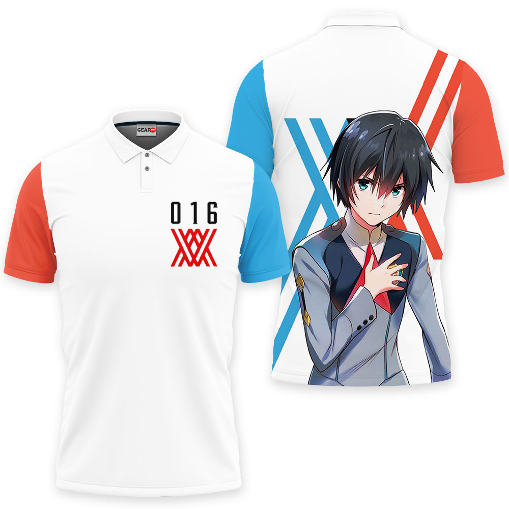 Hiro Code 016 Polo Shirts Darling In The Franxx Custom Anime OT2102