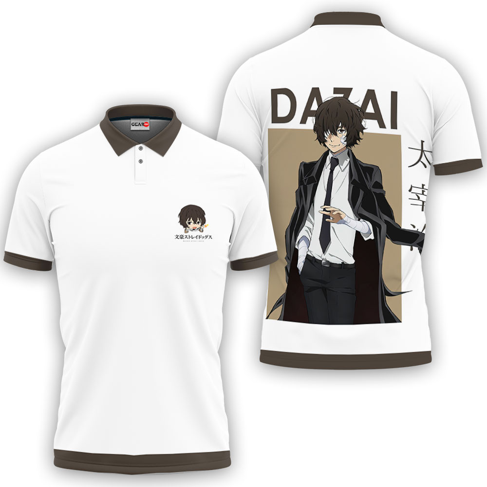 Osamu Dazai Polo Shirts Bungo Stray Dogs Custom Anime Merch OT2102