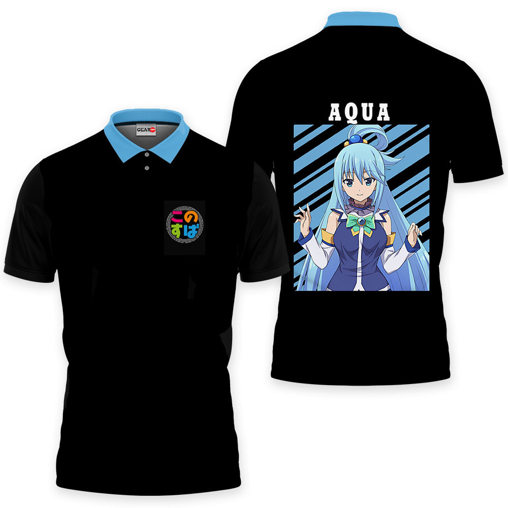 Aqua Polo Shirts KonoSuba Custom Anime For Fans OT2102