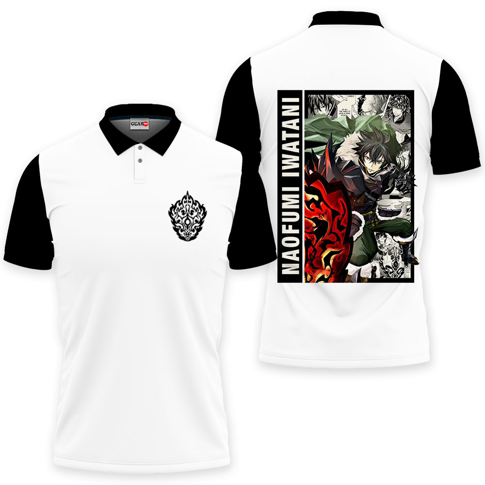 Naofumi Iwatani Shield of Wrath Polo Shirts Shield Hero Custom Anime OT2102