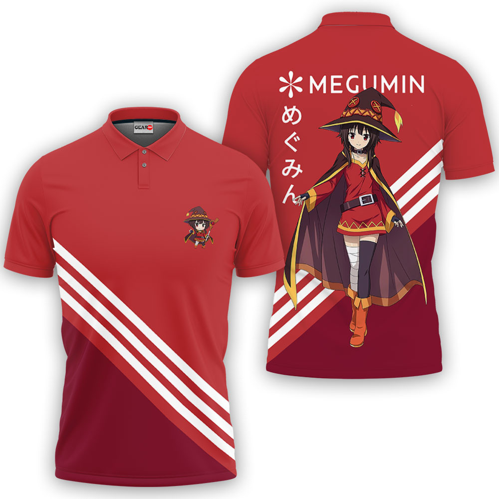 Megumin Polo Shirts KonoSuba Custom Anime Perfect Gift Idea OT2102
