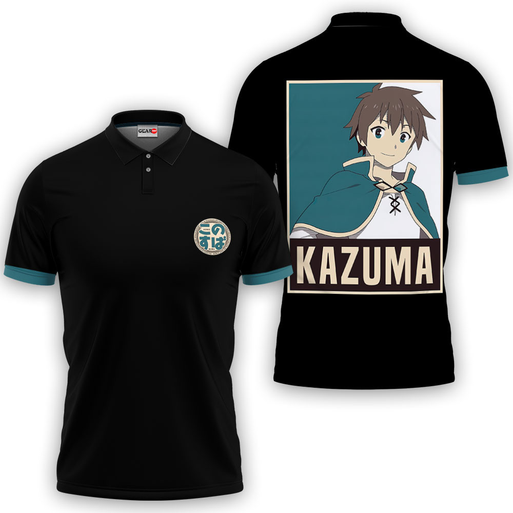 Kazuma Satou Polo Shirts KonoSuba Custom Anime OT2102