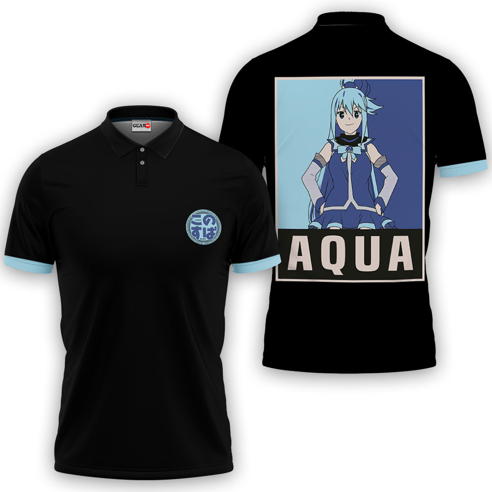 Aqua Polo Shirts KonoSuba Custom Anime OT2102
