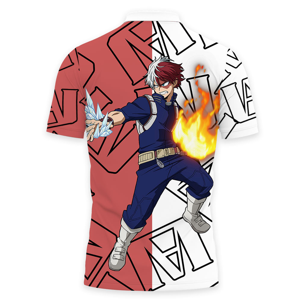 Shoto Todoroki Polo Shirts Custom My Hero Academia Anime OT2102