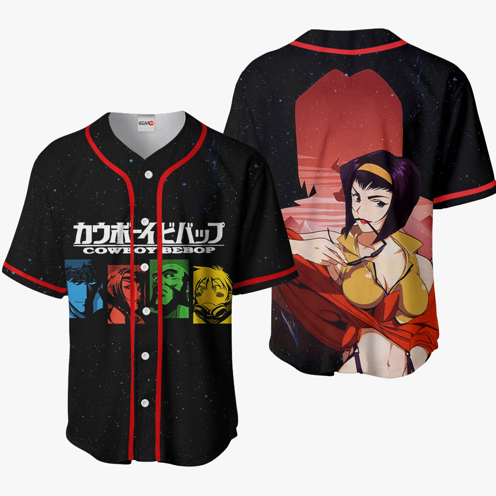 Cowboy Bebop Faye Valentine Baseball Jersey Shirts Custom Anime Merch Clothes HA0601 OT2102