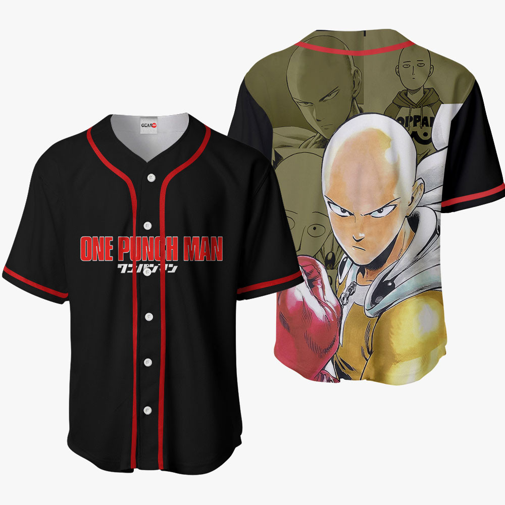 OPM Saitama Baseball Jersey Shirts Custom Anime Merch Clothes HA0901 OT2102