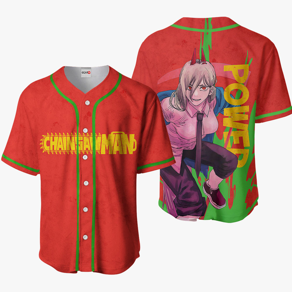 Chainsaw Man Power Jersey Shirt Custom Anime Merch Clothes HA0901 OT2102